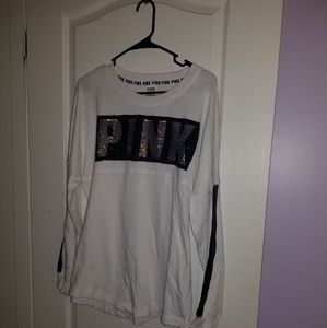 White with sequence Victoria's secret top